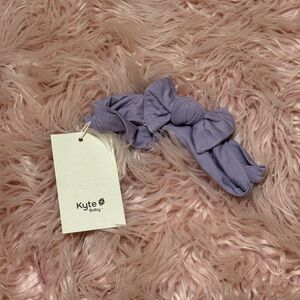 NET KYTE Baby Knotted Bow Headband in Taro